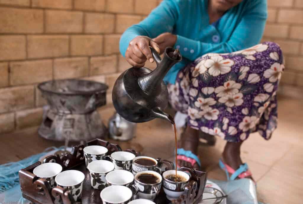 تحضير القهوة الاثيوبية